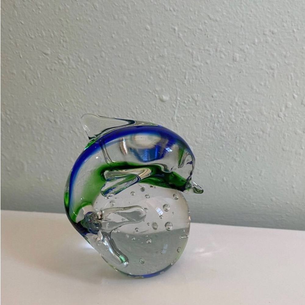 Murano Dolphin Paper Weight